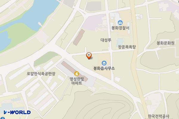 청소년센터 위치 지도 — 경상북도 봉화군 봉화읍 내성로1길 17-20