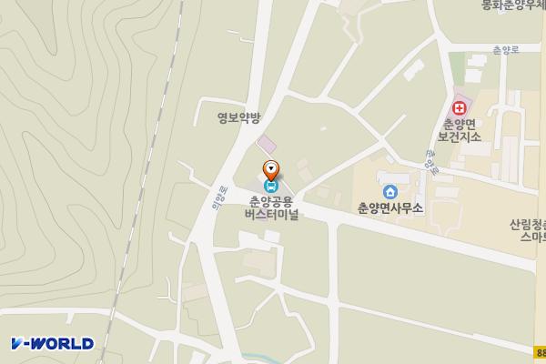 춘양공용버스터미널 위치 지도 — 경상북도 봉화군 춘양면 의양로5길 3