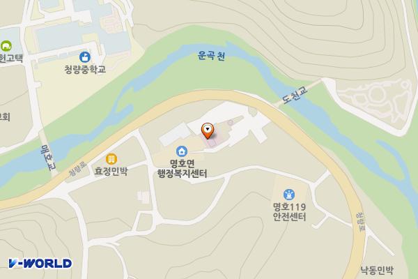 명호면 보건지소 위치 지도 — 경상북도 봉화군 명호면 청량로 1157