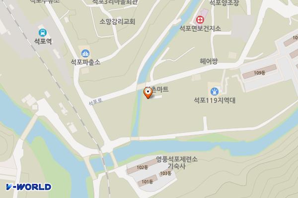석포시장 위치 지도 — 경상북도 봉화군 석포면 석포리 463-13