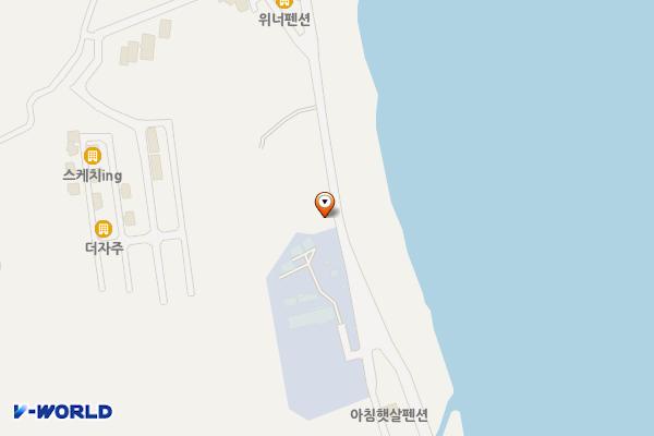 직산2리 해안변 위치 지도 — 경상북도 울진군 평해읍 울진대게로 745