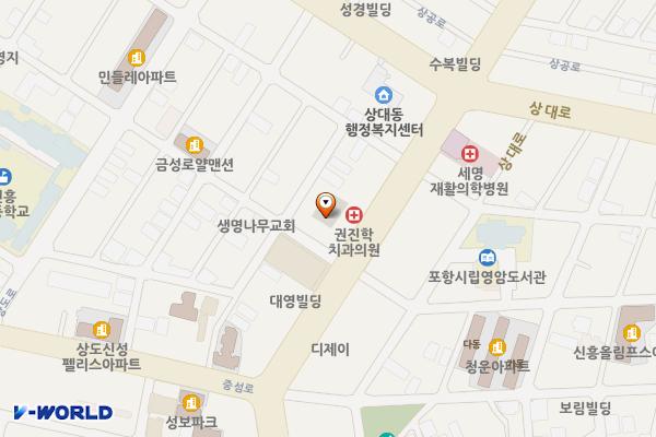남부시장 공영주차장 위치 지도 — 경상북도 포항시 남구 상도동 619-8