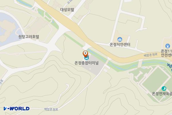 백암광장화장실 위치 지도 — 경상북도 울진군 온정면 백암온천로 1298-4