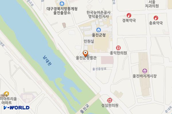 울진군청별관화장실 위치 지도 — 경상북도 울진군 울진읍 울진중앙로 115-21