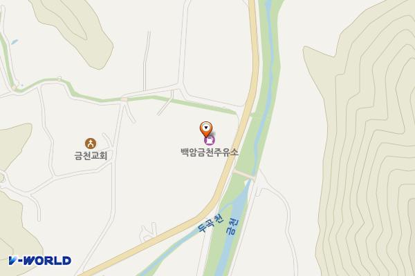 백암금천주유소 위치 지도 — 경상북도 울진군 온정면 백암온천로 1583