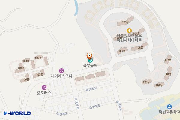 북부 어린이공원 위치 지도 — 경상북도 울진군 죽변면 후정2길 20-13
