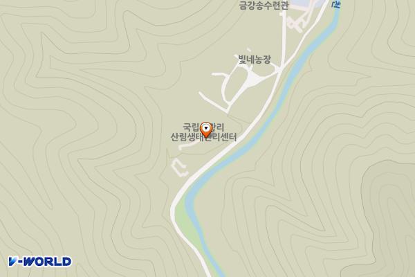 울진국유림관리소 금강소나무생태관리센터 위치 지도 — 경상북도 울진군 금강송면 대광천길 49