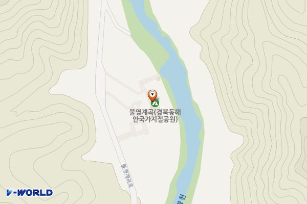 불영계곡휴게소 위치 지도 — 경상북도 울진군 울진읍 불영계곡로 2758(대흥리, 불영계곡휴게소)