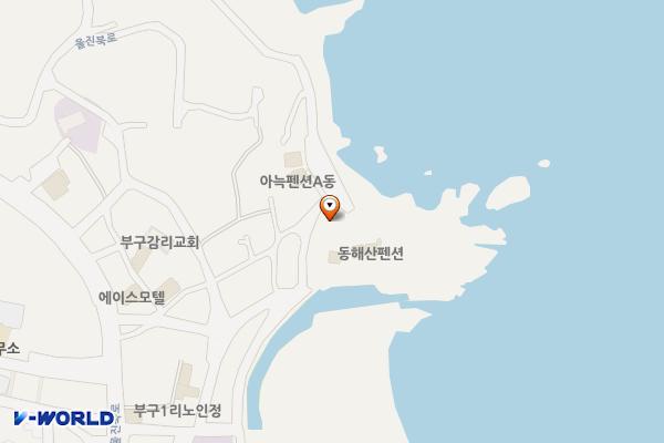 부구1리 해안변 위치 지도 — 경상북도 울진군 북면 부구리 193-5