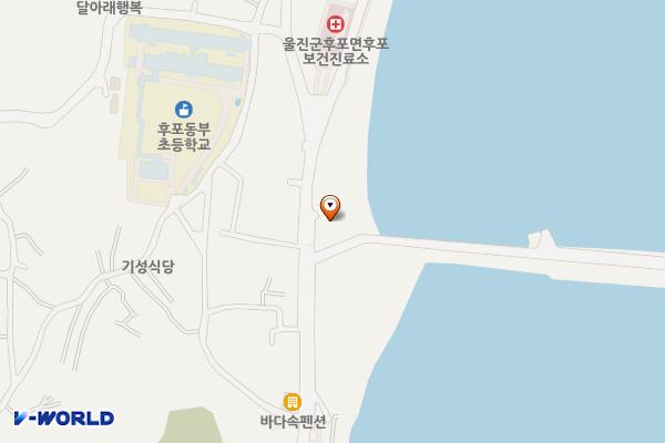 후포6리 해안변 위치 지도 — 경상북도 울진군 후포면 울진대게로 318