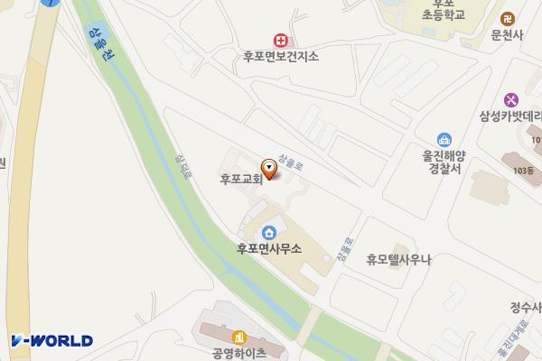 남울진문화복지센터 위치 지도 — 경상북도 울진군 후포면 삼율로 17