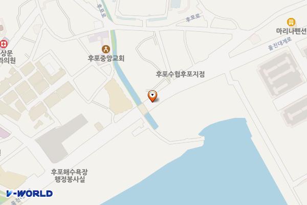 후포5리 해안변 위치 지도 — 경상북도 울진군 후포면 후포리 1036-128