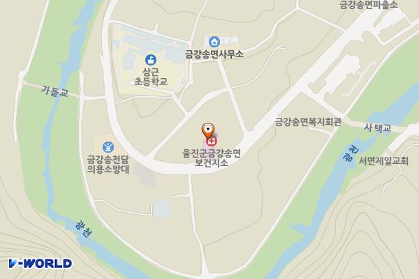 금강송면보건지소 위치 지도 — 경상북도 울진군 금강송면 불영계곡로 1691