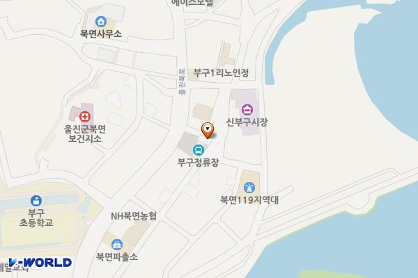북면공중화장실(부구터미널) 위치 지도 — 경상북도 울진군 북면 장터길 95