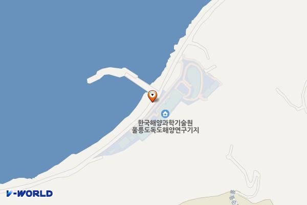 웅포해안(해양과학기지 부근) 위치 지도 — 경상북도 울릉군 북면 현포리 725