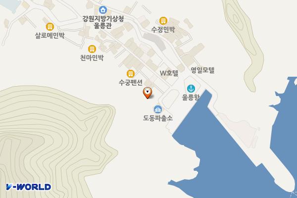 도동1리소공원(소도읍) 위치 지도 — 경상북도 울릉군 울릉읍 도동1길 5-36