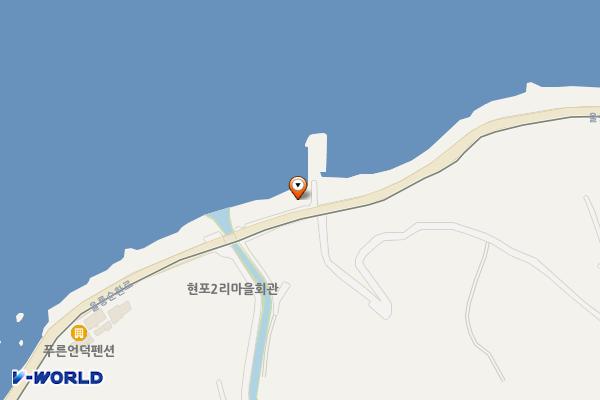 평리마을쉼터 공중화장실 위치 지도 — 경상북도 울릉군 북면 울릉순환로 2815, 공중화장실