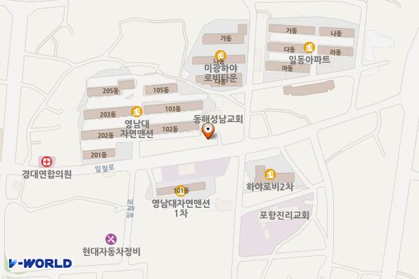 동해면 노상2 위치 지도 — 경상북도 포항시 남구 동해면 일월로151