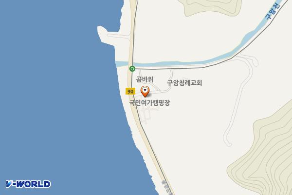 국민여가캠핑장 위치 지도 — 경상북도 울릉군 서면 울릉순환로 1580