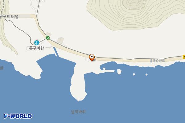 통구미 거북바위 공중화장실 위치 지도 — 경상북도 울릉군 서면 남양리 153-22 통구미 거북바위 공중화장실
