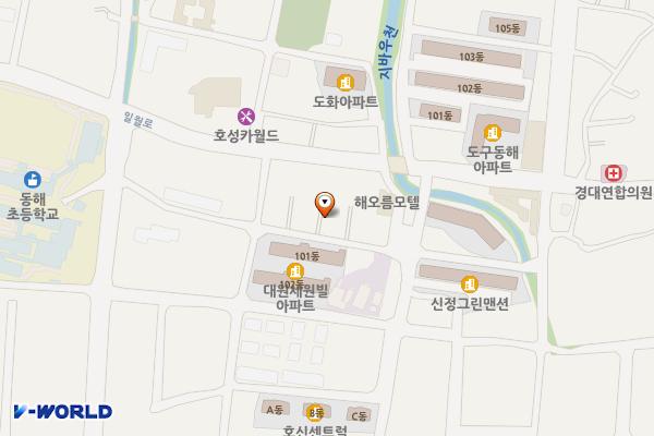 동해면 노상1 위치 지도 — 경상북도 포항시 남구 동해면 연오로7번길17-2