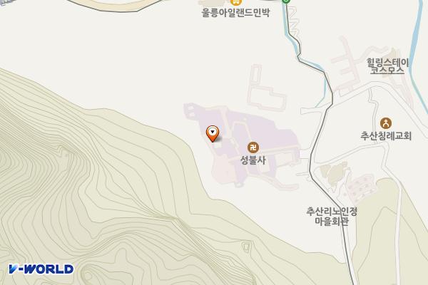 추산성불사 공중화장실 위치 지도 — 경상북도 울릉군 북면 추산길 128-15
