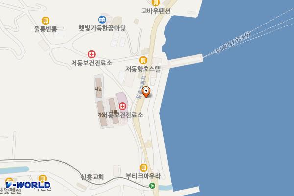 저동 여객선 터미널 옆 위치 지도 — 경상북도 울릉군 울릉읍 울릉순환로 171