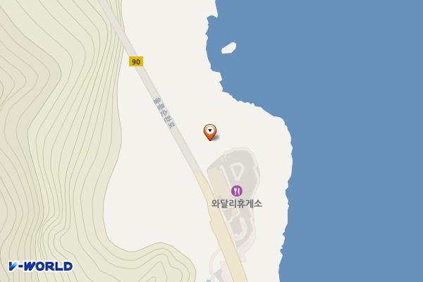 와달리 공중화장실 위치 지도 — 경상북도 울릉군 울릉읍 울릉순환로 3891