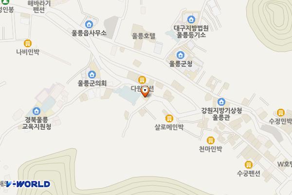도동1리 파출소 옆 위치 지도 — 경상북도 울릉군 울릉읍 도동4길 4