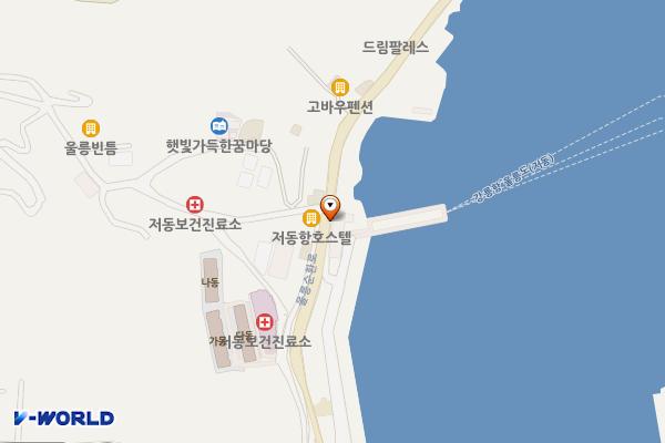 저동항여객선터미널 위치 지도 — 경상북도 울릉군 울릉읍 울릉순환로 165