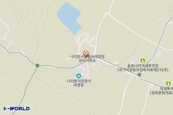 나리 야영장 옆 위치 지도 — 경상북도 울릉군 북면 나리길 598