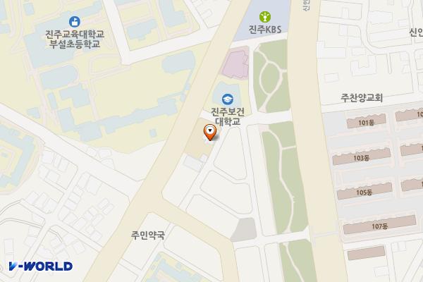 충무공동행정복지센터 위치 지도 — 경상남도 진주시 충의로 145