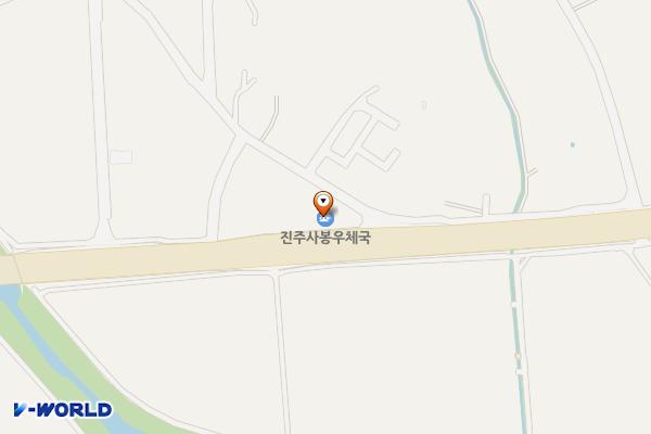 진주사봉우체국 위치 지도 — 경상남도 진주시 사봉면 사군로 51