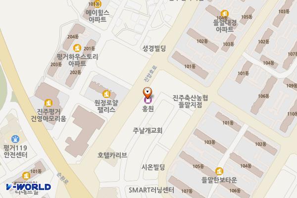 현대오일뱅크(주) 직영 진주셀프주유소 위치 지도 — 경상남도 진주시 진양호로 230