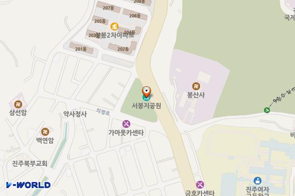 가마못공원 위치 지도 — 경상남도 진주시 진주성로 141