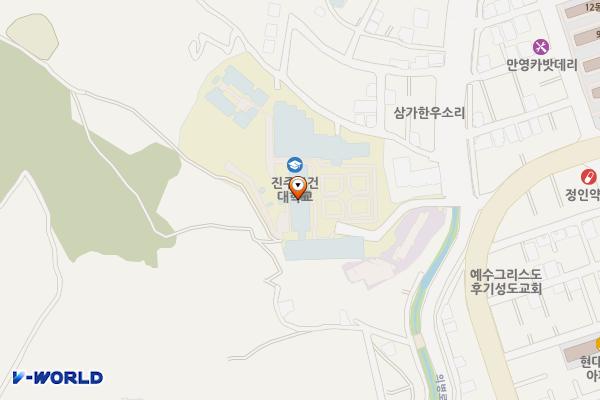 진주보건대학교 위치 지도 — 경상남도 진주시 의병로 51