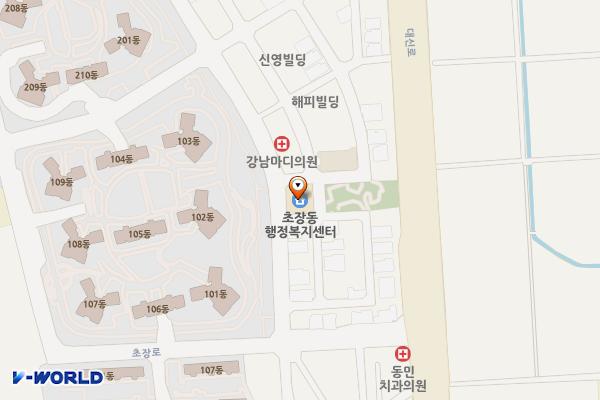 초장동행정복지센터 위치 지도 — 경상남도 진주시 초장로14번길 14