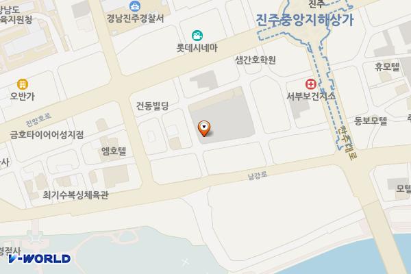청소년수련관(다목적강당) 위치 지도 — 경상남도 진주시 남강로 651번길12
