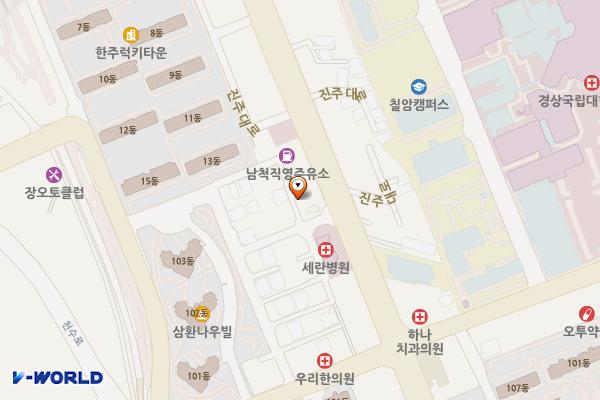 남척직영주유소 위치 지도 — 경상남도 진주시 진주대로 837