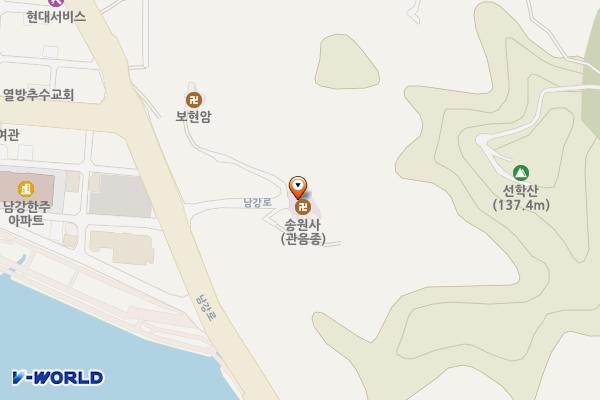 선학산전망대 위치 지도 — 경상남도 진주시 옥봉동 산 16-17