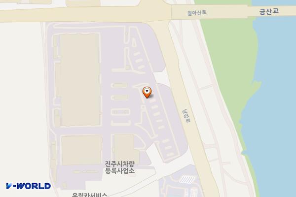 농산물도매시장 위치 지도 — 경상남도 진주시 남강로 1689