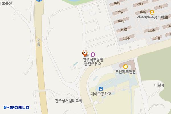 진주서부농협클린주유소 위치 지도 — 경상남도 진주시 서장대로 215