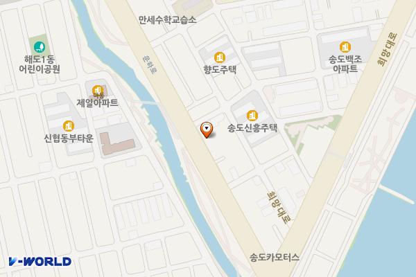 송도동 노상19 위치 지도 — 경상북도 포항시 남구 운하로 22