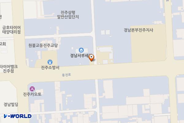 상대지구대 위치 지도 — 경상남도 진주시 동진로263