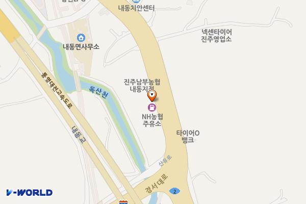 남부농협내동주유소 위치 지도 — 경상남도 진주시 내동면 순환로 367