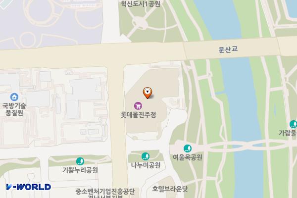 롯데몰 위치 지도 — 경상남도 진주시 동진로 440