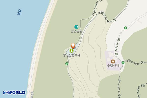 망진산봉수대 위치 지도 — 경상남도 진주시 망경동 산 22-5