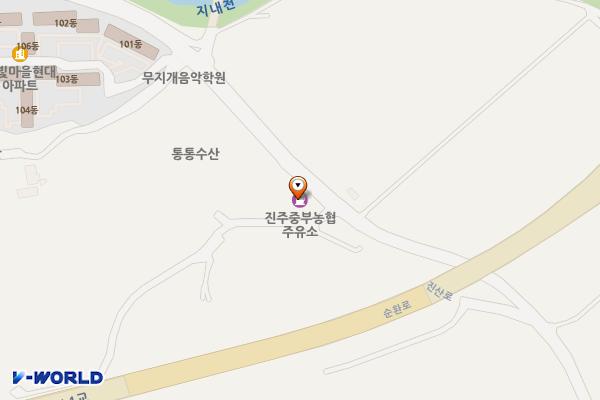 진주중부농협주유소 위치 지도 — 경상남도 진주시 집현면 진산로 627