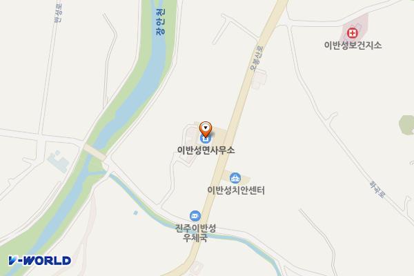 이반성면사무소 위치 지도 — 경상남도 진주시 이반성면 오봉산로 719