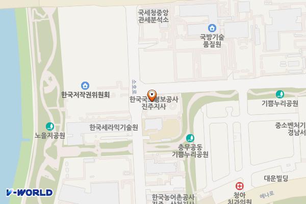 한국국토정보공사 진주지사 위치 지도 — 경상남도 진주시 영천강로 177번길 29